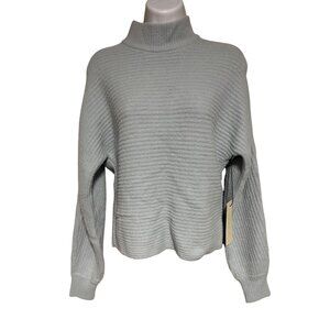 Rachel Zoe Sweater Womens Size XS Light Blue Ribbed Knit Mockneck